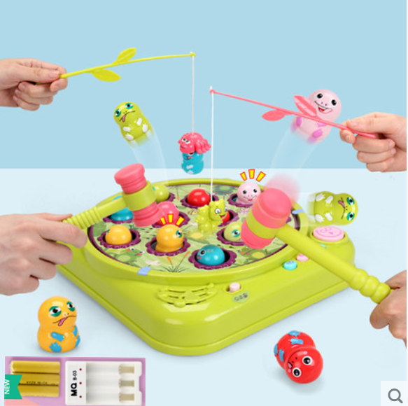 Children spin whack-a-mole big knock mouse game electric boys and girls parent-child educational toys