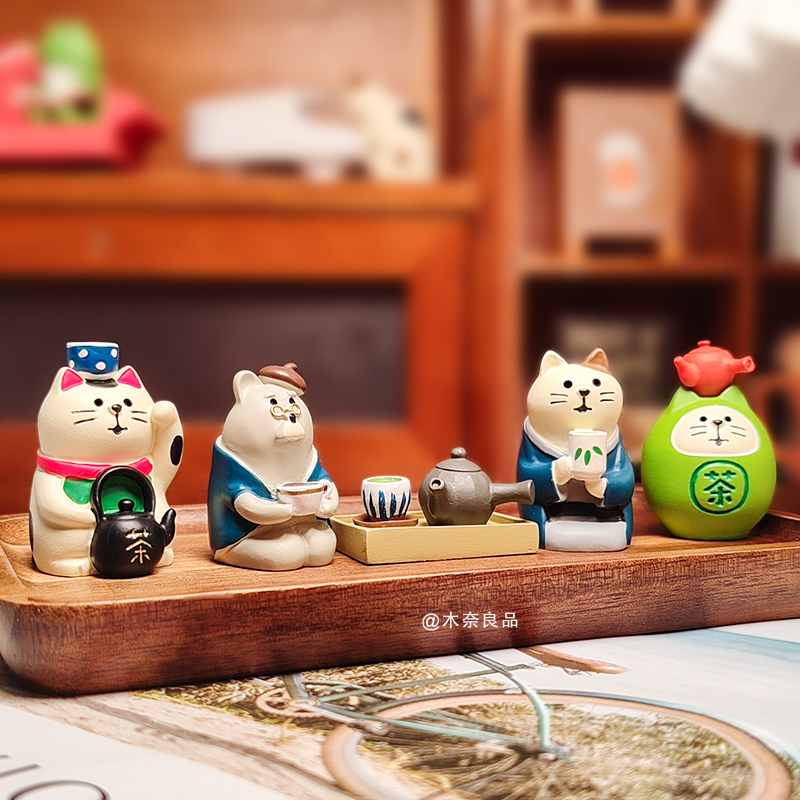 Grandpa Bear's Tea Brewing Garden Series Ornaments Desktop Home Decor Cute Cat Matcha Tea House Decorations Grandpa Bear's Tea Brewing Garden Series Ornaments Desktop Home Decor Cute Cat Matcha Tea House Decorations