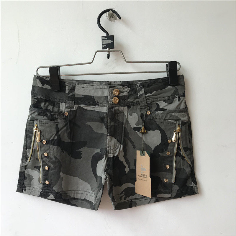 Elite Tribe 5305 women camo black camo shorts 3 fold clearance deal absolute counter