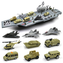 Simulation of the Liaoning aircraft carrier military parking airport warship model children assembly toy aircraft car gift