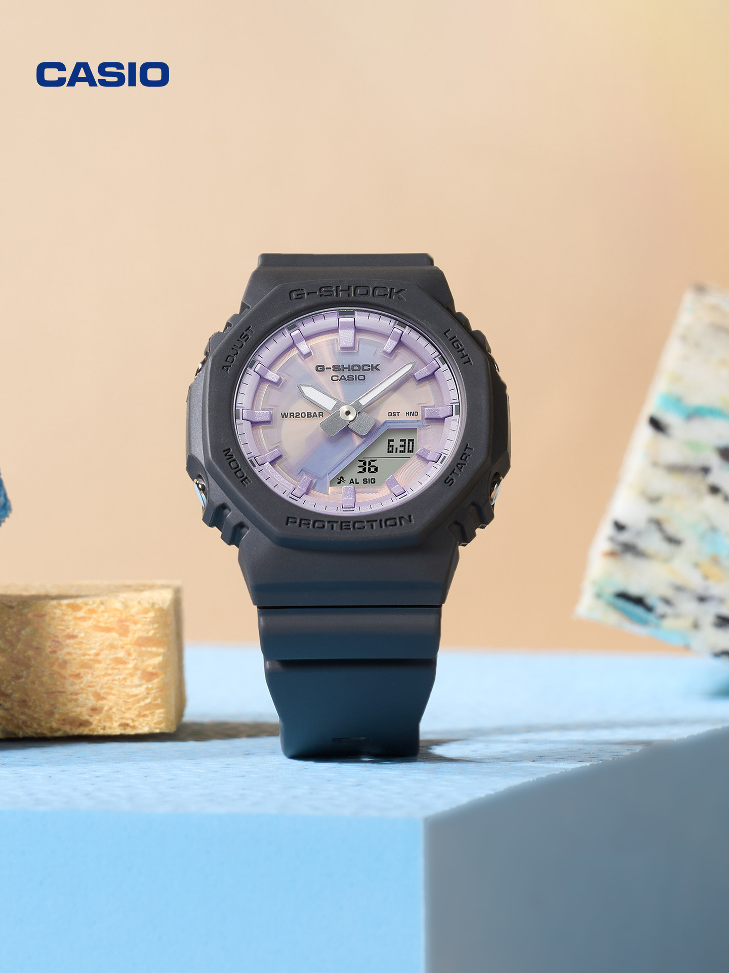 [Celebrity Same Style] Casio Official Flagship Store Gma-P2100Pc Octagonal Sports Watch for Women G-Shock