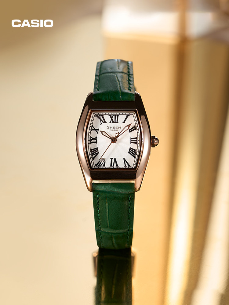 [New Year's Gift] Casio official store She-4564 Small Barrel Series Elegant and Fashionable Watch Sheen