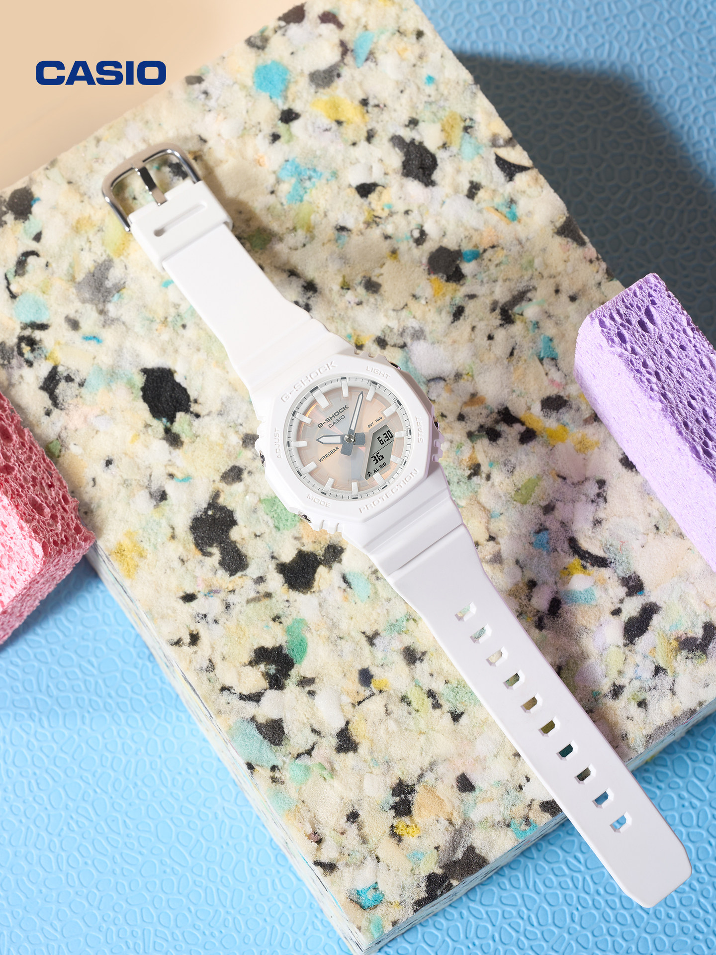 [Celebrity Same Style] Casio Official Flagship Store Gma-P2100Pc Octagonal Sports Watch for Women G-Shock