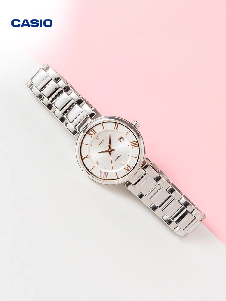 Casio Flagship Store She-4529 Waterproof Student Simple Student Watch Women's Model Casio Genuine Sheen