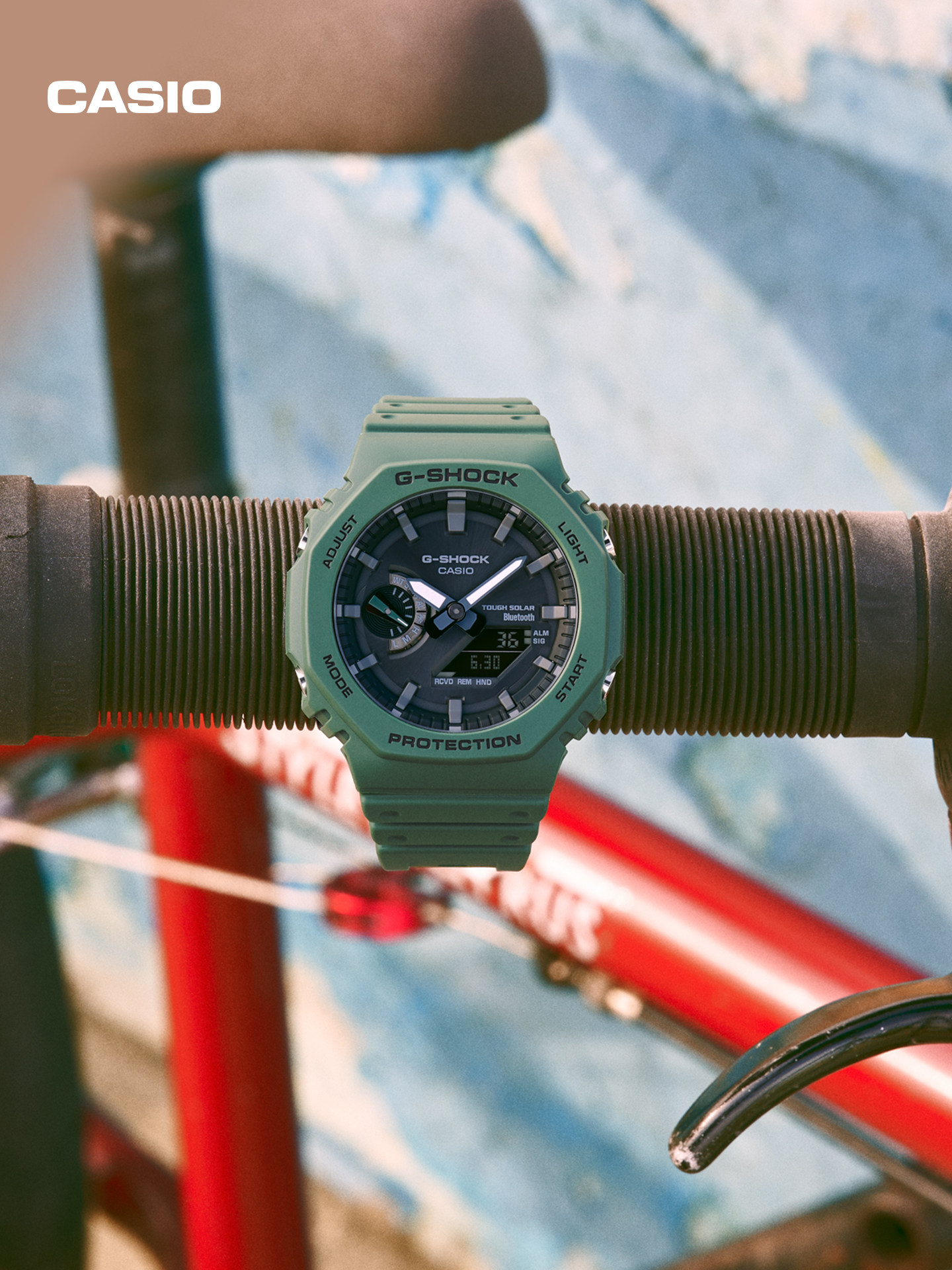 Casio Official Flagship Store Ga-B2100 Solar Octagonal Bubble Wrap Sports Watch for Men and Women G-Shock