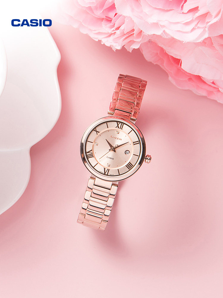 Casio Flagship Store She-4529 Waterproof Student Simple Student Watch Women's Model Casio Genuine Sheen