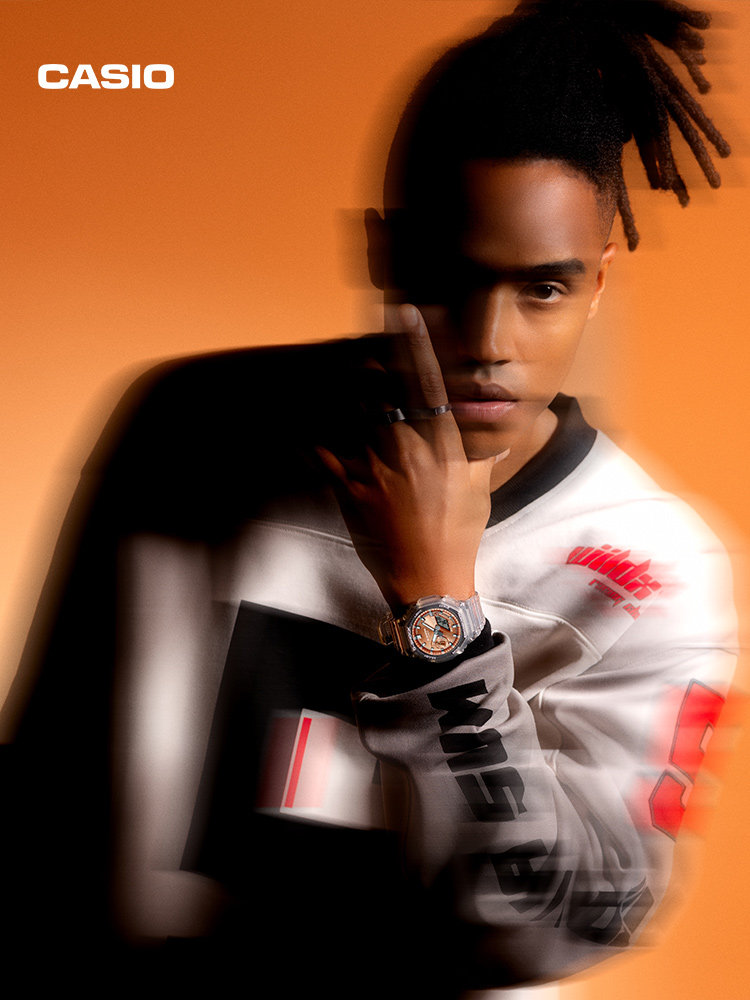 [New Year's Gift] Casio Official official store Ga-2100Bm Octagonal Transparent Men's and Women's Watch G-Shock