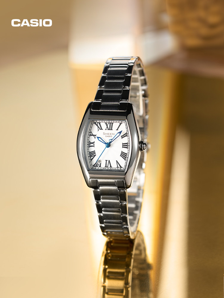 [New Year's Gift] Casio official store She-4564 Small Barrel Series Elegant and Fashionable Watch Sheen
