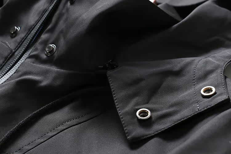 D929 Bản sao cổ điển mùa thu chống thấm nước Áo gió nam áo khoác trùm đầu ngoài trời Áo khoác nam áo gió không thấm nước