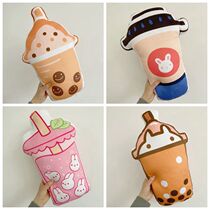 Cute cartoon milk tea Pillow sofa cushion living room pillow bedside girl sleeping back pillow girl heart