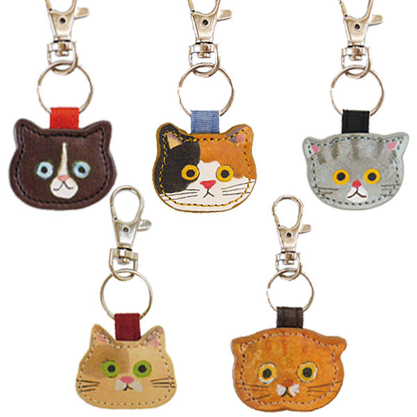 Japan imports Ecoute minette cat ink painting keychain pendant Japanese cat groceries