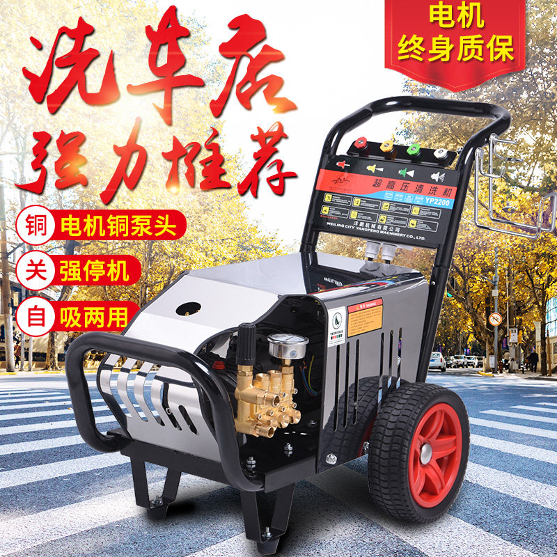 Black cat car wash machine 220v high pressure washer commercial industrial car wash water gun household high power car wash shop water pump