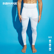 INSMANX MENs SHAPEWEAR PRESSURE PANTS Leg SHAPING hip BOTTOMING LEGGINGS Sports compression shaping NINE-point pants