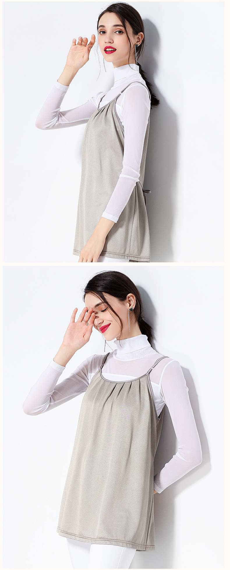 Youjia phóng xạ phù hợp với trang phục bà bầu đích thực đầy đủ dây đeo sợi bạc tạp dề tạp dề quần áo mặc cỡ lớn chất béo bốn mùa áo chống bức xạ cho bà bầu cao cấp