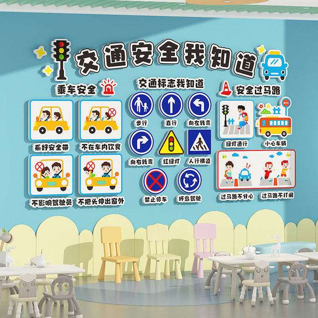 Kindergarten Transportation, Fire Safety, Food Safety Education Signs, Cultural Wall Decoration, Environmental Creation Materials, Theme Wall Finished Products
