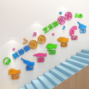 Music Classroom Layout Wall Decoration 3D Stereo Piano School Art Training Institution Kindergarten Environmental Creation Cultural Wall Stickers