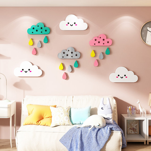 Cartoon Wall Stickers for Children's Room Decoration, Covering Holes and Flaws, Bedroom Bedside Background Wall Decoration