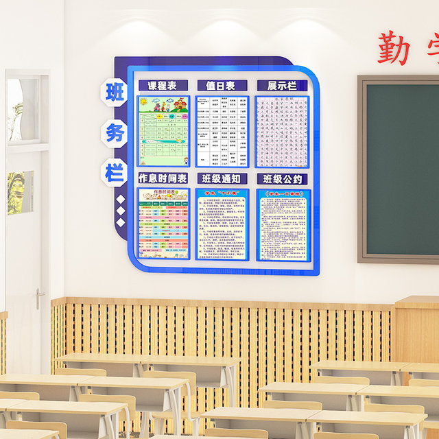 Classroom Decoration Bulletin Board Wall Stickers 3D Three-Dimensional Junior High and Primary School Class Cultural Wall Bulletin Board Decoration Tool