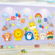 Finished Kindergarten Theme Wall Decorations Welcome Children in Early Education and Daycare Classes, Classroom Corridors, and Cultural Wall Decorations