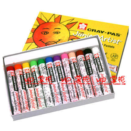 Japan SAKURA cherry blossom brand 12-color oil painting stick washable children's soft crayon non-toxic drawing art graffiti