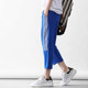 Huangsen 2024 New Side Stripe Loose Large Casual Pants Women's Small Foot Capri Pants Summer Elastic Waist Harem Pants