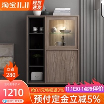 Modern simple living room wine cabinet restaurant cupboard storage cabinet tea storage water Cabinet Nordic small house solid wood side cabinet