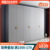 Home Bedroom Northern Europe Simply four or six doors combined minimal luxury large closet light luxury modern one door to top wardrobe