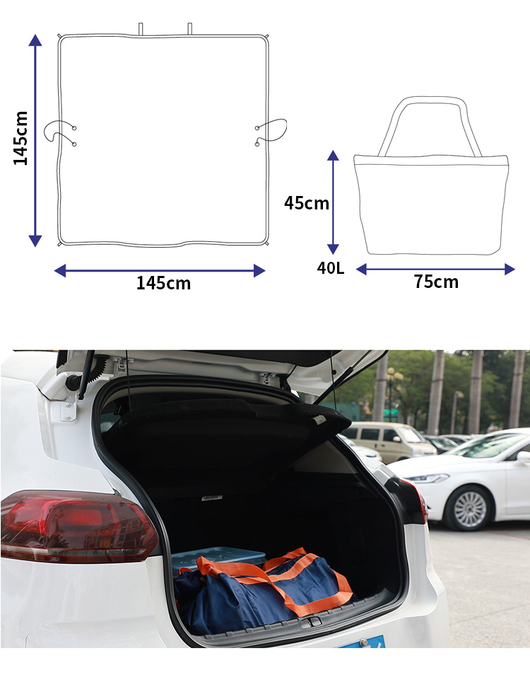 Mới dã ngoại ngoài trời mat du lịch túi đa chức năng bạt gấp lưu trữ lều ẩm pad sàn vải thảm bãi biển - Thảm chống ẩm / Mat / Gối miếng xốp lót sàn cho bé