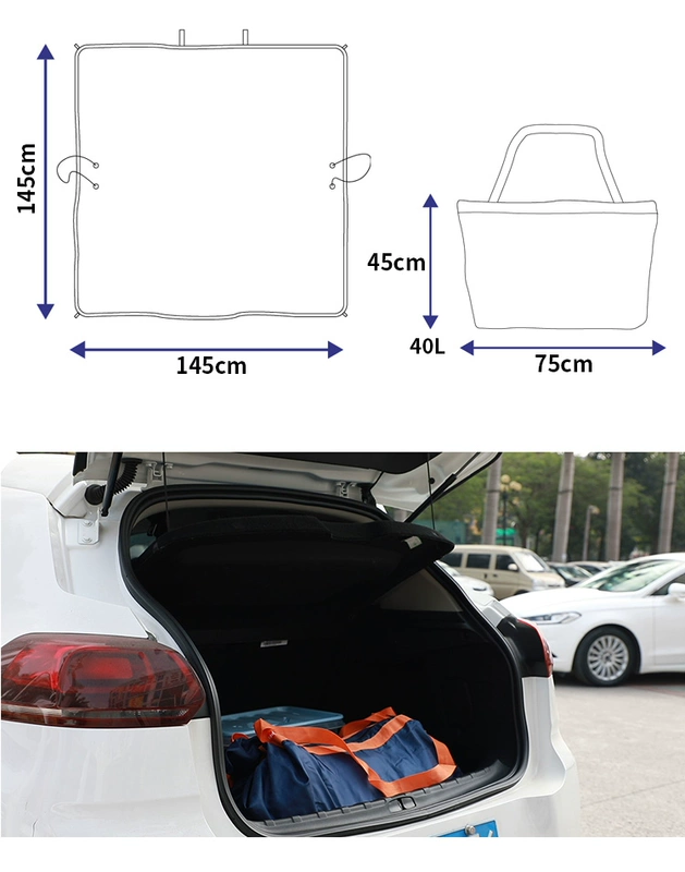 Mới dã ngoại ngoài trời mat du lịch túi đa chức năng bạt gấp lưu trữ lều ẩm pad sàn vải thảm bãi biển - Thảm chống ẩm / Mat / Gối xốp trải sàn
