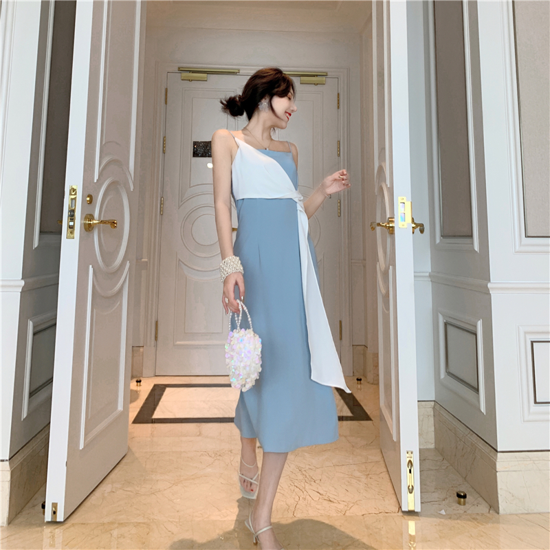 VK旗艦店 韓系顯瘦吊帶裙修身無袖洋裝