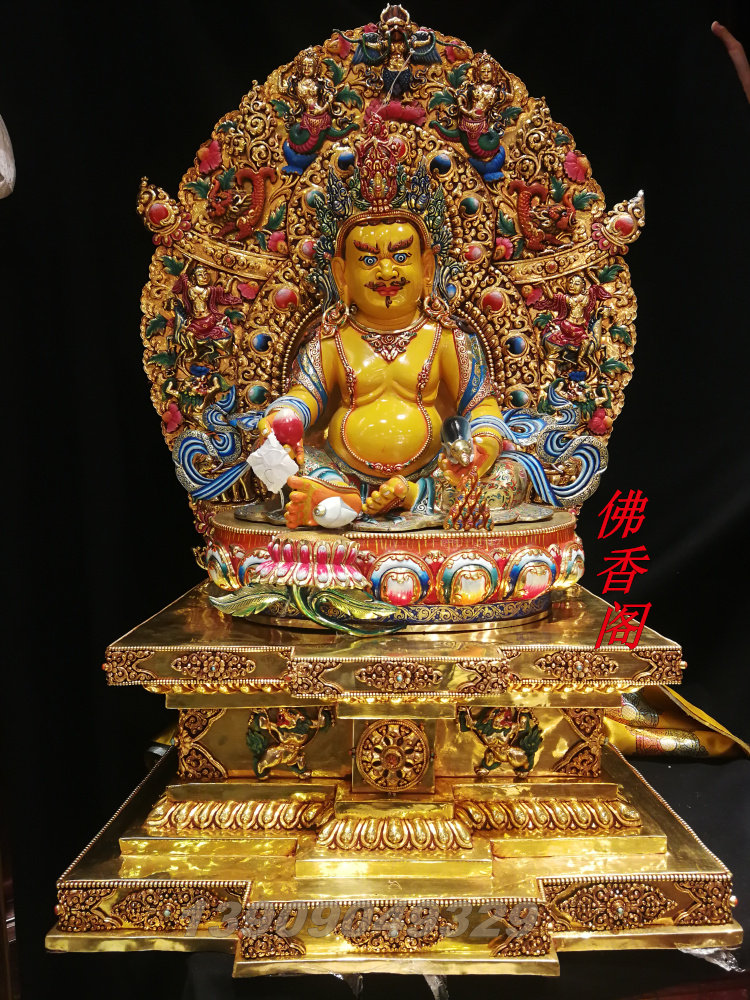 Nepal artisanal tangled Buddha painting gift high 87cm Buddha statue 50cm Huang Cai Golden Statue has been closed to be ordered