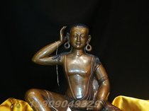 Nepals handmade Tibetan tantric red copper one-foot Mirahba Venerable like fine craftsmanship