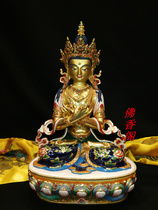 Nepal Tantric Buddha statue copper coated with minerals face Gold Buddha statue 33cm King Kong holding statue