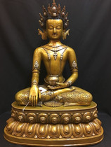 Nepal handmade tantric Buddha statue boutique bronze two-foot Enlightenment Buddha unique (famous craftsmanship)