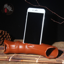 Boutique purple sand amplifier mobile phone rack desktop creative mobile phone base bracket loudspeaker lazy Universal