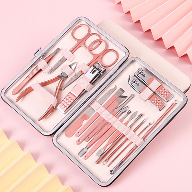 Rose gold stainless steel size set manicure tool portable portable nail clipper home pedicure artifact tool kit