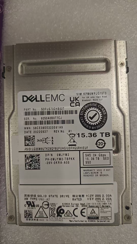 Dell Dell Emc 0Mjym2 Kpm6Wrug15T3 Ssd Solid State Drive 15.36Tb 24g Sas Dell Dell Emc 0Mjym2 Kpm6Wrug15T3 Ssd Solid State Drive 15.36Tb 24g Sas