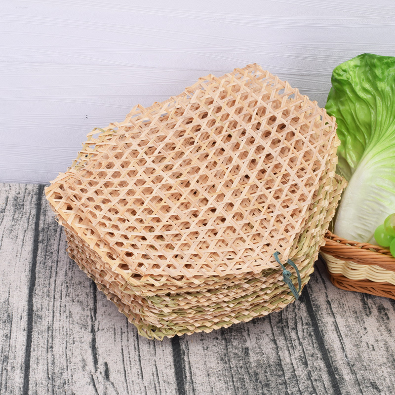 Bamboo mesh hand - woven bamboo steam cushion bamboo steam cushion bamboo plate hexagon bamboo steam cage bamboo cushion bamboo steam cushion