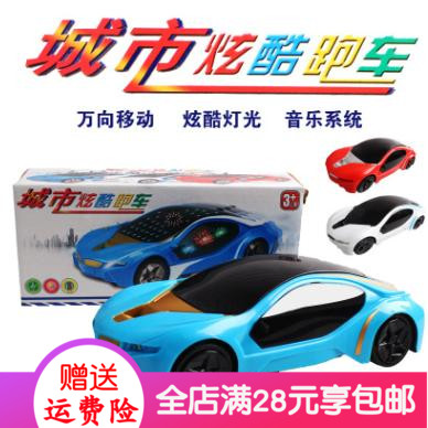 Children's electric toys glowing music universal car flash car children's gifts Yiwu toy stall supply