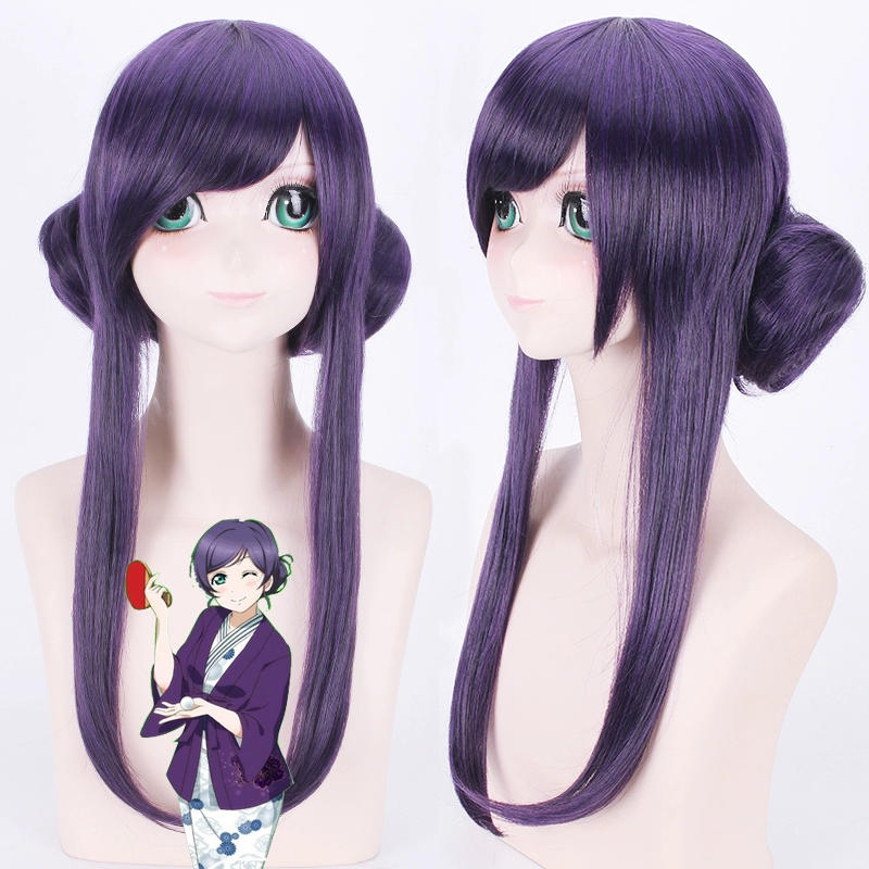 Cos Wig Love Live! Tojo Nozomi Thức tỉnh đêm giao thừa Kimono Bun Head Cosplay Wig - Cosplay