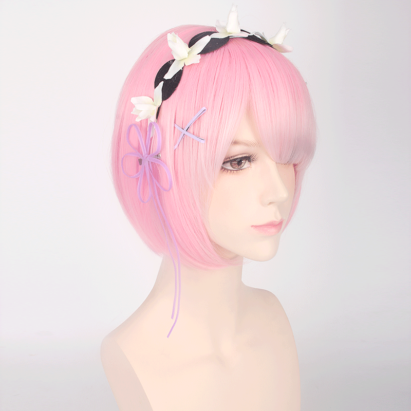 Thế giới khác nhau cuộc sống từ đầu Ram Rem Rum trẻ maid twin cosplay tóc giả cosplay nezuko