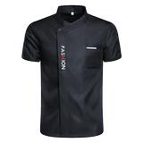 Дышащая униформа шеф-повара из ледяного шелка, мужская летняя униформа шеф-повара с короткими рукавами для общественного питания, кухни, столовой, выпечки, хлопковая форма шеф-повара с длинными рукавами