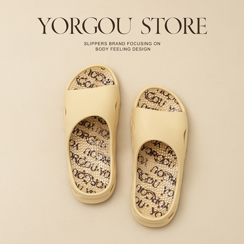 Yuangang Leak-Proof Bathroom Slippers for Women, Summer Indoor Bathing Non-Slip Arch Support Ergonomic Slippers for Men