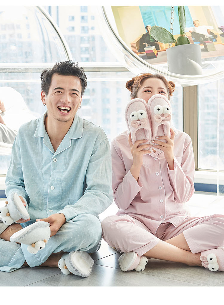 Nữ mùa đông trong nhà bông nhà dép chống trượt vài phim hoạt hình nặng đáy ngôi nhà ấm áp một cách cẩn thận không bao gồm giày mùa đông - Trang chủ dép vệ sinh