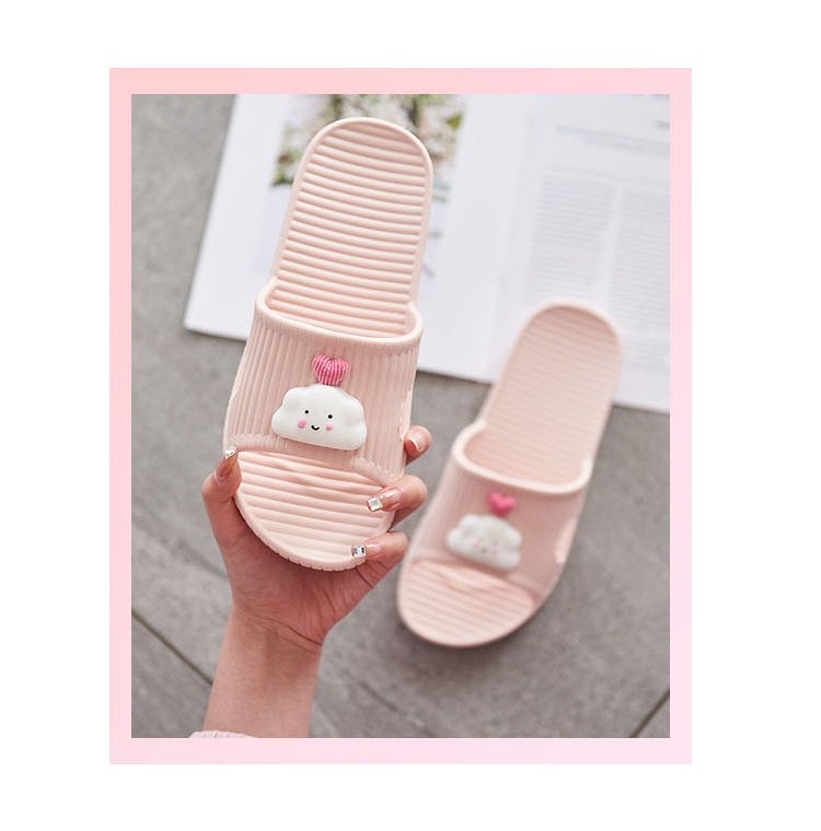 tắm mùa hè nhà trượt phía dưới bồn tắm trong nhà nam mềm nhà dép nặng có đáy và dép nữ phim hoạt hình mùa hè - Trang chủ dép nhựa đi trong nhà vệ sinh
