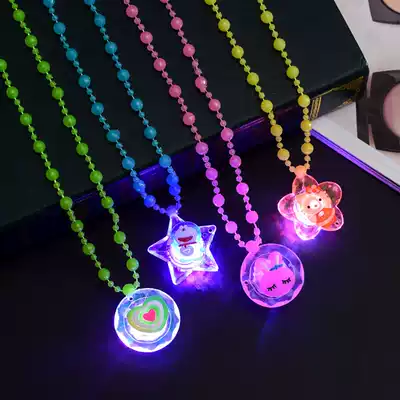 Children's luminous gifts flash necklace children's luminous small toys below 1-2 yuan night market stalls supply