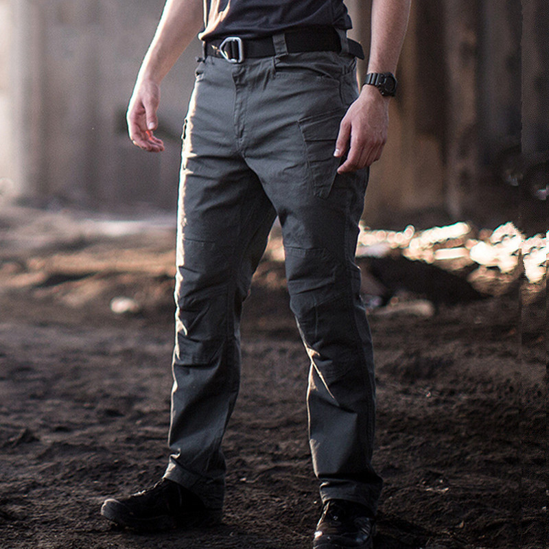 Autumn Winter Men's Pants Ruling Officer Tactical Pants Men's Special Soldiers Multiple Bags Work Pants Abrasion Resistant Straight Drum Pants Military Fans For Training Pants
