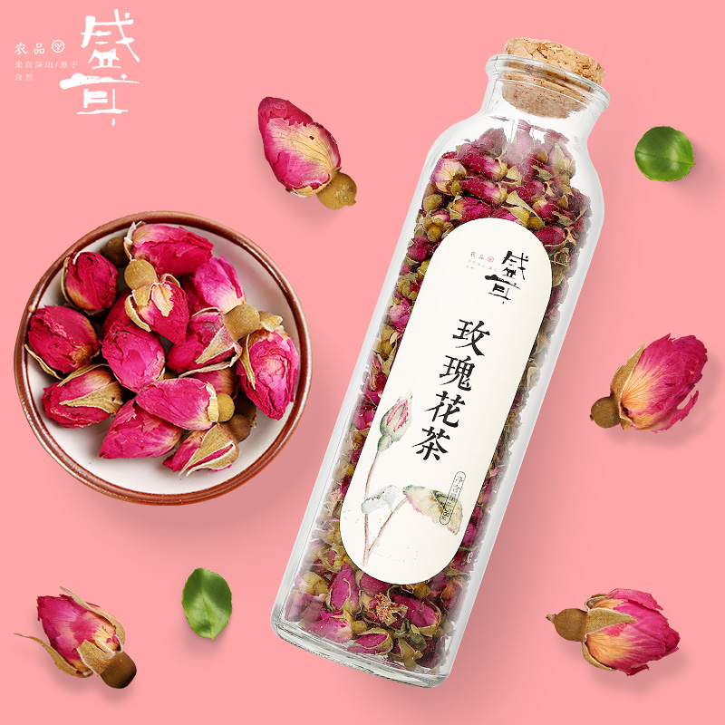 Sheng ear rose tea dry rose rose herbal tea canned bottled brewed tea can be used with chrysanthemum tea