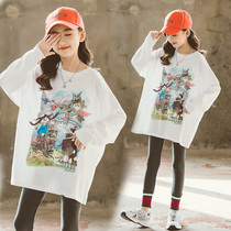 Girls T-shirt Long Sleeve Spring and Autumn 2021 Spring New Tong Cotton Childrens Body Sensmoy base shirt