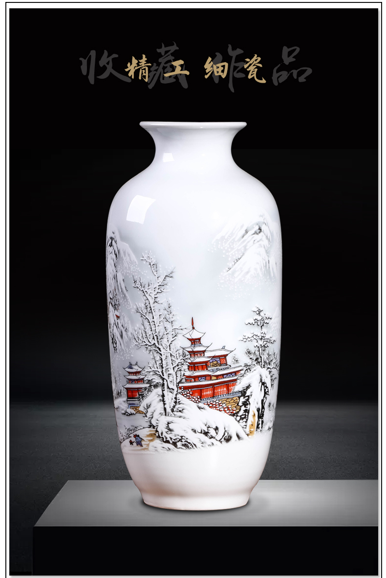 Jingdezhen vases, flower arranging new Chinese style living room home wine rich ancient frame TV ark adornment ceramics furnishing articles